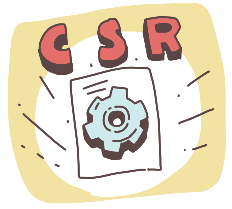 SSL/TLS サーバー証明書を発行するための CSR（証明書署名要求）を準備します。