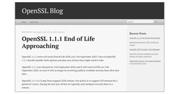 OpenSSL 1.1.1 がサポート終了に！