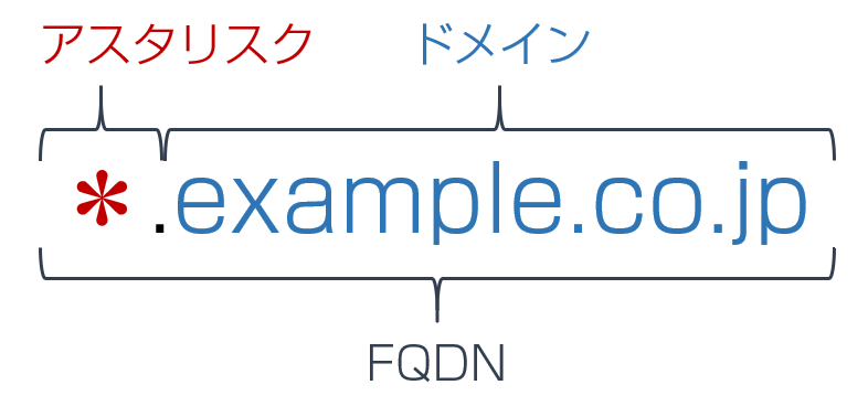 アスタリスク ＋ ドメイン名